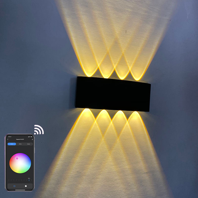 AC85-265V App Fernbedienung Bluetooth-kompatibel Dimmbar, Wandleuchte Moderne RGB Wand Lampe LED Hotel Led Licht 