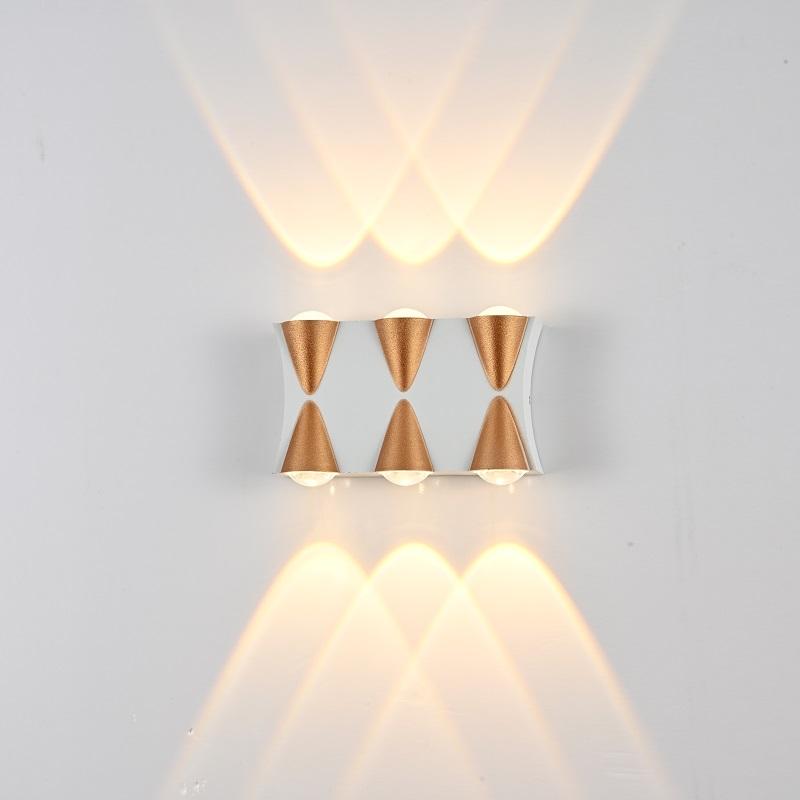 6W LED Wandleuchte Wasserdicht IP65 Außenleuchte Innen Weiß Schwarz Goldene Wandleuchte Up And Down Wandleuchte Modernes LED-Licht