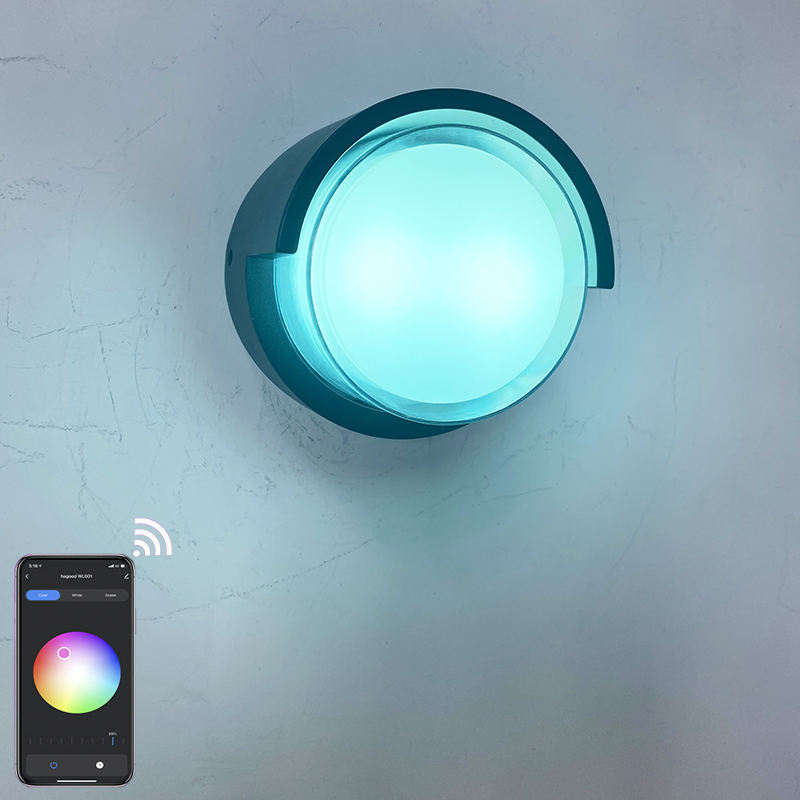 Wandleuchte Hagood 2023 Tuya APP Hochwertige Außenleuchte Wifi Wasserdichte Wandleuchte Farbwechsel durch intelligente App-Lampe