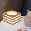 LED-Mond-Tischlampe, Holztisch, Kugelleuchte, dimmbar, Leinenkugel, Rattan, Lampenschirm, USB, Schlafzimmer, Nachttisch, Nachtlicht, Heimdekoration