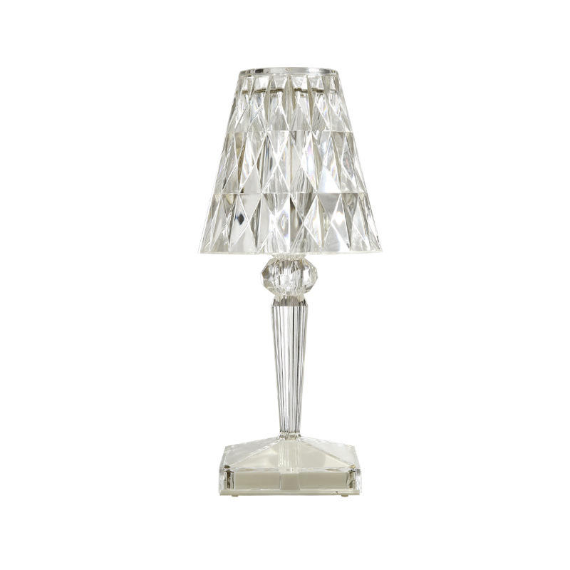 Kristall-Tischlampe, kleine Nachtlampe, wiederaufladbare Tischlampe, bietet kreative Atmosphäre für Nachtbar-Dekoration und 