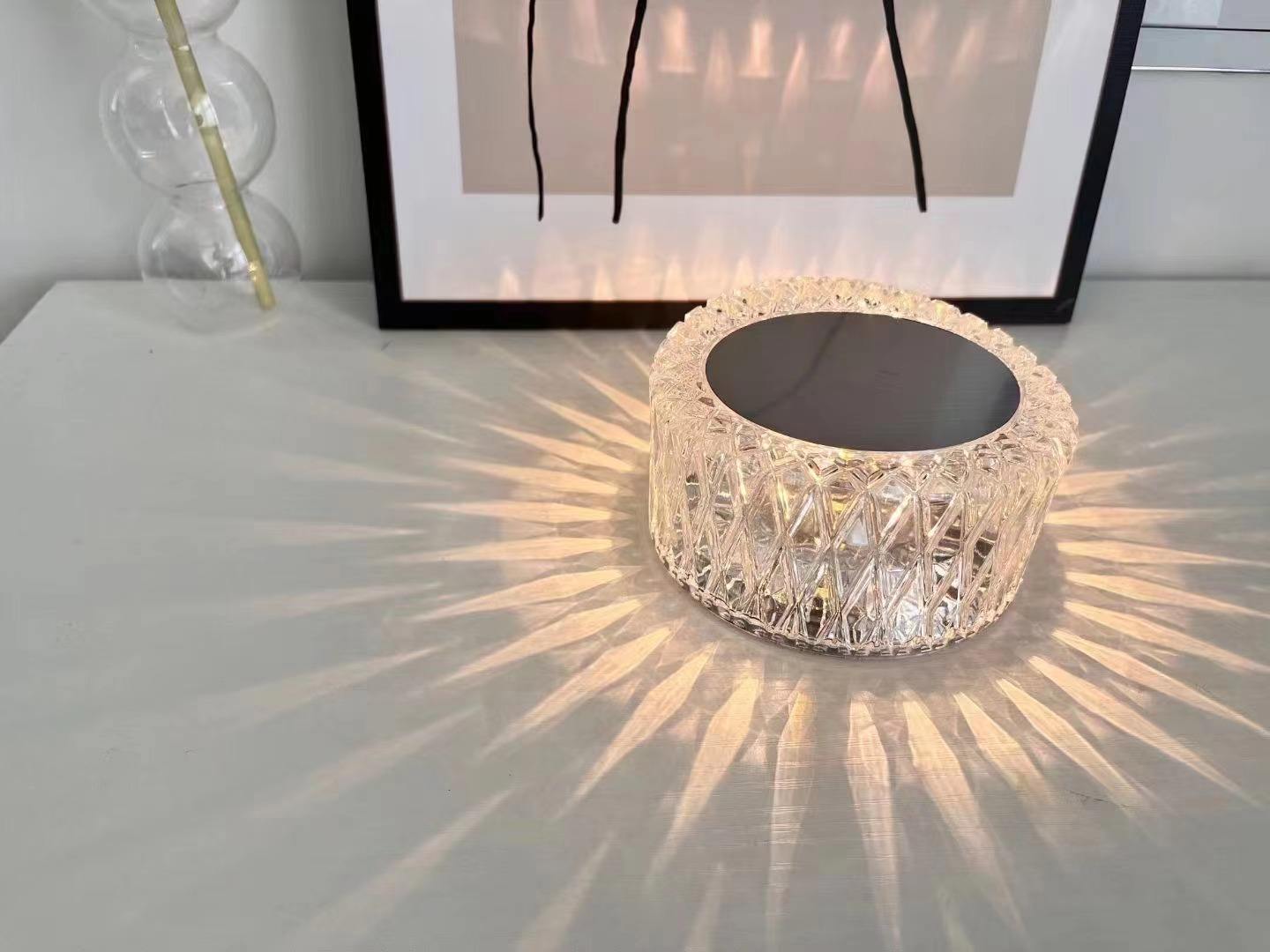 Acryl-Tischlampe, Kristall-Tischlampe, 3D-Tischlampe, transparente Acryl-Tischlampe, transparente Tischlampe, Firmengeschenk