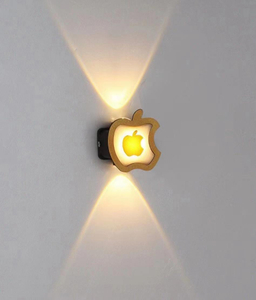 Neue Stil Gold Apple Persönlichkeit Wand Lampe Einfache Led Wohnzimmer Hintergrund Runde Wand Lampe Hotel Halle Korridor Beleuchtung