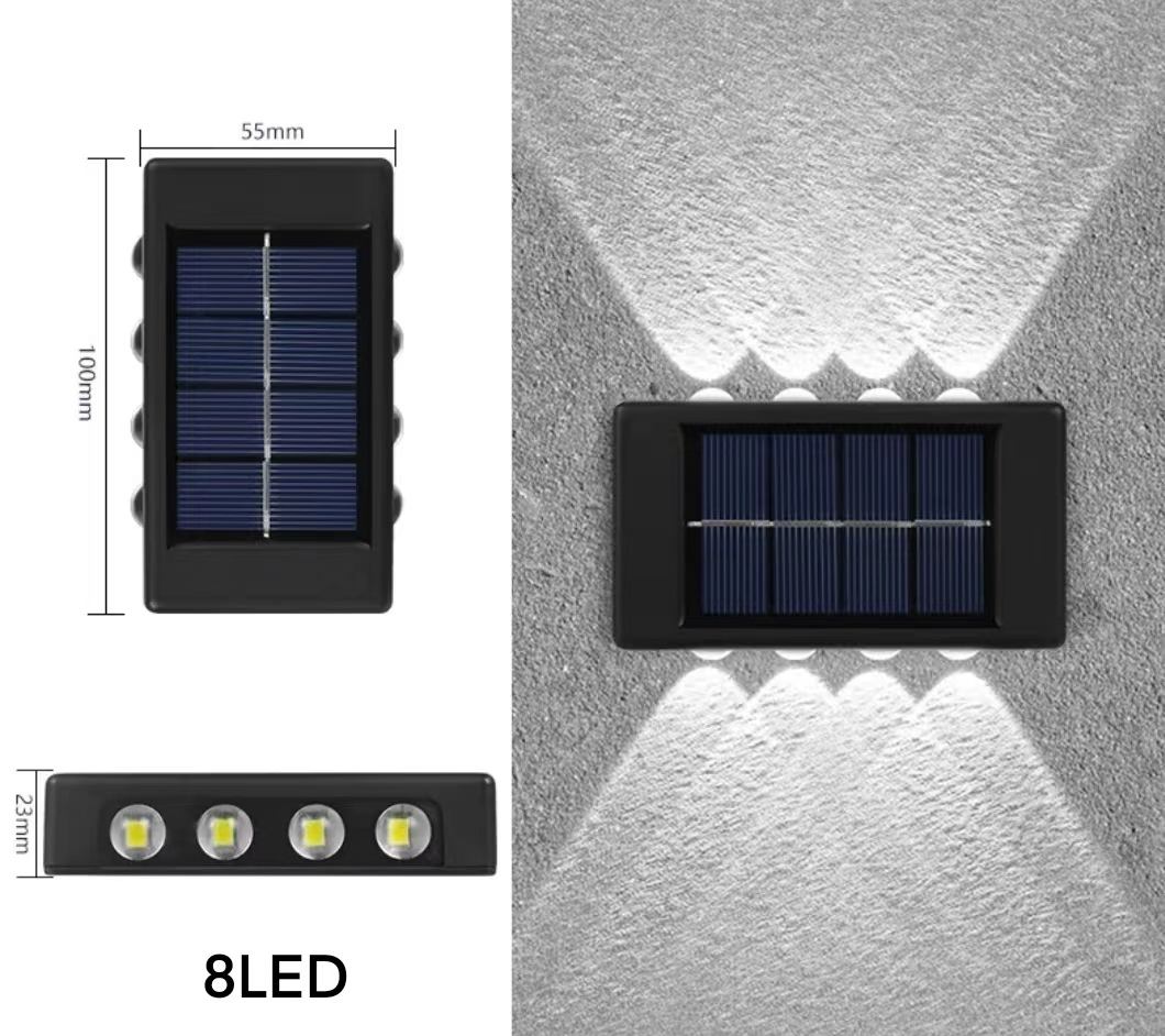 4LED 6LED 8LED 10LED 12LED 16LED auf und ab solar wandleuchte außendekoration gartenhof hause wandleuchte wasserdicht
