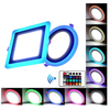 6W 9W 16W 24W LED-Deckeneinbauleuchte, Painel-Lampe, Heimdekoration, rund, quadratisch, LED-Panel-Downlight, Blau + Weiß