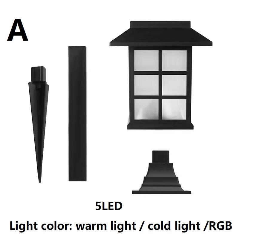 5LED Solar Hof Lampe Rasen Boden Lampe Garten Solar Lampe Garten Spalier im Freien antike Raum Licht Dekoration amerikanischen Stil 