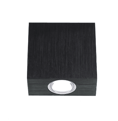 3W LED-Wandleuchte, einseitige Wandleuchte, Aluminium-Einzelkopf-Wandleuchte, AC85-265V, gebürstetes schwarzes Silbergehäuse