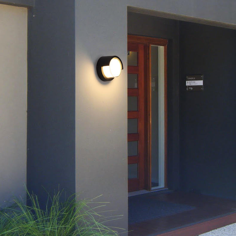 Wasserdichte Led-wandleuchte Garten Außendekoration Haustür Beleuchtung Wandleuchte AC85-260V Leuchte Schwarz Lampenschirm Leuchte