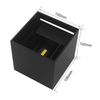 Verstellbare Wandleuchte, Nachttisch-Aluminium-Wandleuchte, Aufbau-Würfel, LED-Garten-Veranda-Licht, wasserdicht