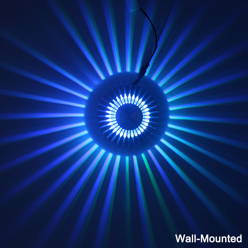 3W LED-Deckenleuchte, runde Form, Kürbis, AC85 ~ 265 V, hochwertige, moderne Innen-Kurz-Badezimmer-Aluminium-RGB-Wandleuchte, eingebettet in 220 V