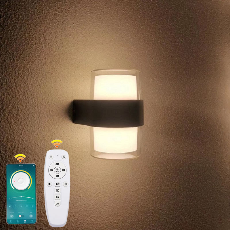 10*2W Leuchten Wandmontierte 2,4G LED Wandleuchte Drei Farbtemperatur mit Fernbedienung Acryl Wasserdichte Wandleuchte
