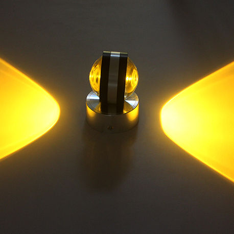 6W AC85-265V Modernes Design Doppel Kristall Wandleuchte Innen Auf Und Ab Licht Hotel Dekoration Haushalt LED Wandleuchte lampe