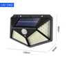 Beste Outdoor-Hinterhof-Gartentreppe, wasserdicht, IP67, Solarenergie, 4-seitig, Beleuchtung, Wandleuchte, LED-Bewegungsmelder, LED-Solarlicht