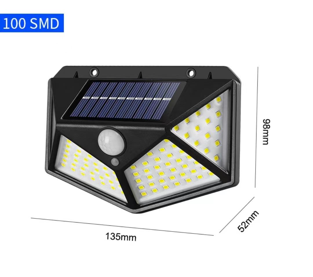 Beste Outdoor-Hinterhof-Gartentreppe, wasserdicht, IP67, Solarenergie, 4-seitig, Beleuchtung, Wandleuchte, LED-Bewegungsmelder, LED-Solarlicht