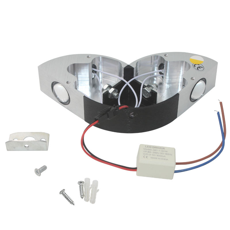 4W LED-Wandleuchte, bunte Beleuchtung, Wand-Innendekorationsleuchte für Loft, Badezimmer, Wohnzimmer, Heimbeleuchtung 