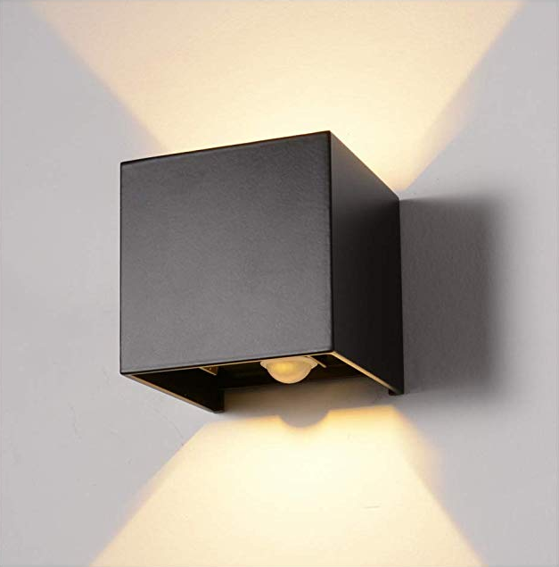 Neue LED-Wandleuchte mit Bewegungsmelder, 12 W, warmes Licht, wasserdicht, nach oben und unten verstellbar, stufenlos, Schlafzimmer, Loft, vogue
