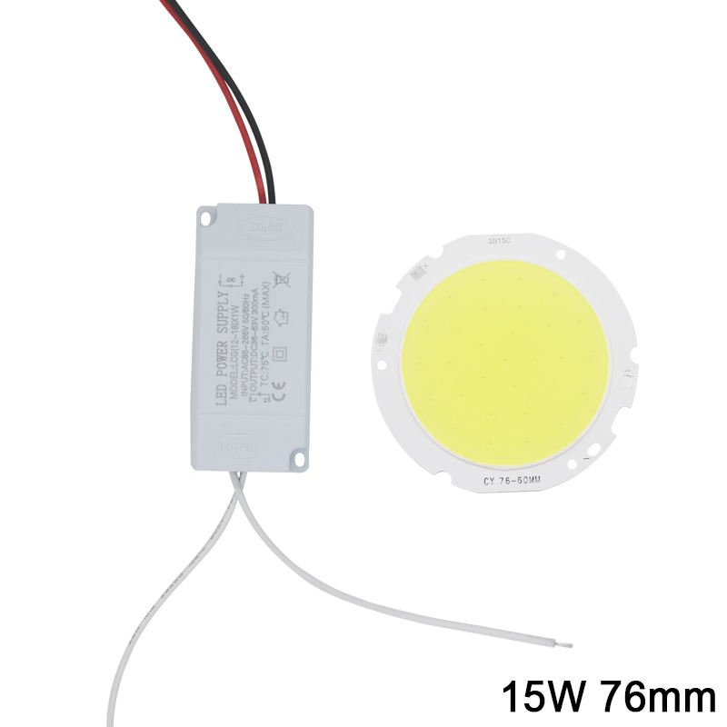 1 Satz 3 W 5 W 7 W 10 W 12 W 15 W 20 W 25 W 30 W COB-LED-Chipplatine für LED-Scheinwerferlampe + LED-Stromversorgungstreiber mit Kunststoffgehäuse