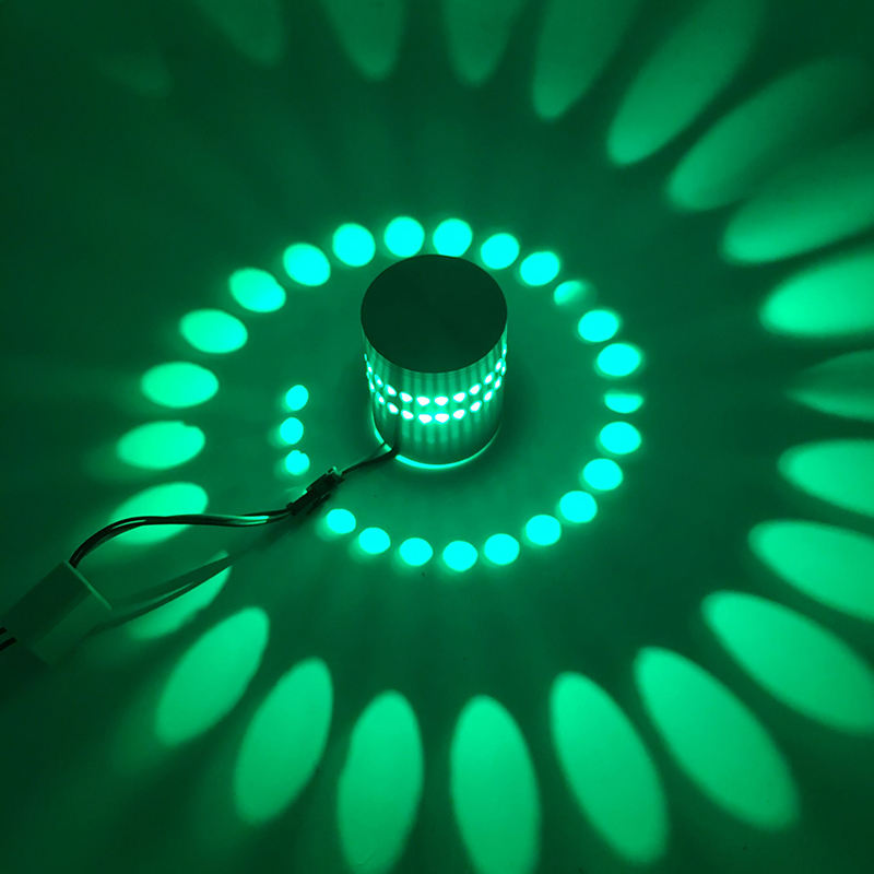 RGB Spirale Loch LED Wand Licht Effekt Wand Lampe Mit Fernbedienung Bunte Wandlamp Für Party Bar Lobby KTV Hause dekoration