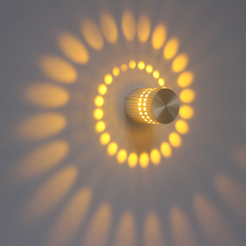 RGB Spirale Loch LED Wand Licht Effekt Wand Lampe Mit Fernbedienung Bunte Wandlamp Für Party Bar KTV Hause Dekoration