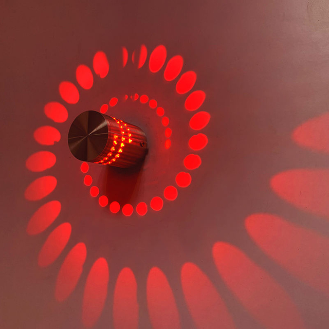 RGB Spirale Loch LED Wand Licht Effekt Wand Lampe Mit Fernbedienung Bunte Wandlamp Für Party Bar KTV Hause Dekoration