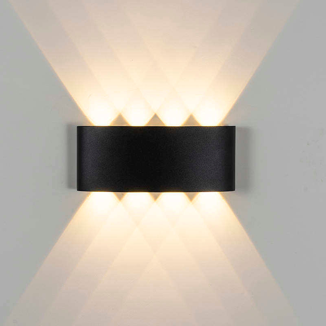 8W LED Wandleuchte Outdoor Indoor Ip65 Up Down Weiß Schwarz Modern Für Zuhause Treppen Schlafzimmer Nachttisch Badezimmer Licht