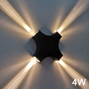 4W Querbalken-Nachttisch-Nachtlicht, industrielle Dekoration, RGB-LED-Wandleuchte, Garten, Badezimmer, IP65, Up-Down-Lichter