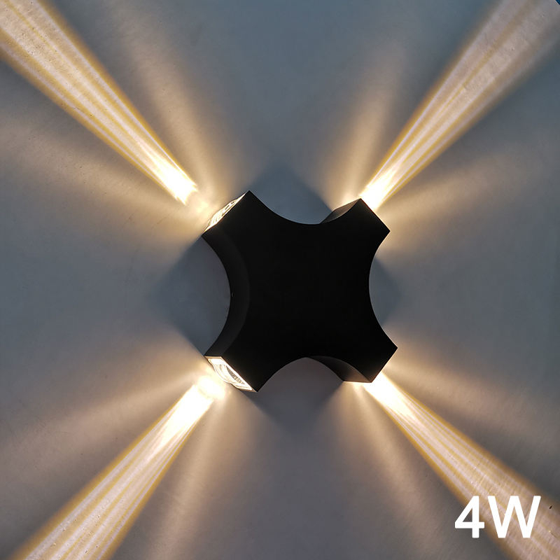 4W Querbalken-Nachttisch-Nachtlicht, industrielle Dekoration, RGB-LED-Wandleuchte, Garten, Badezimmer, IP65, Up-Down-Lichter