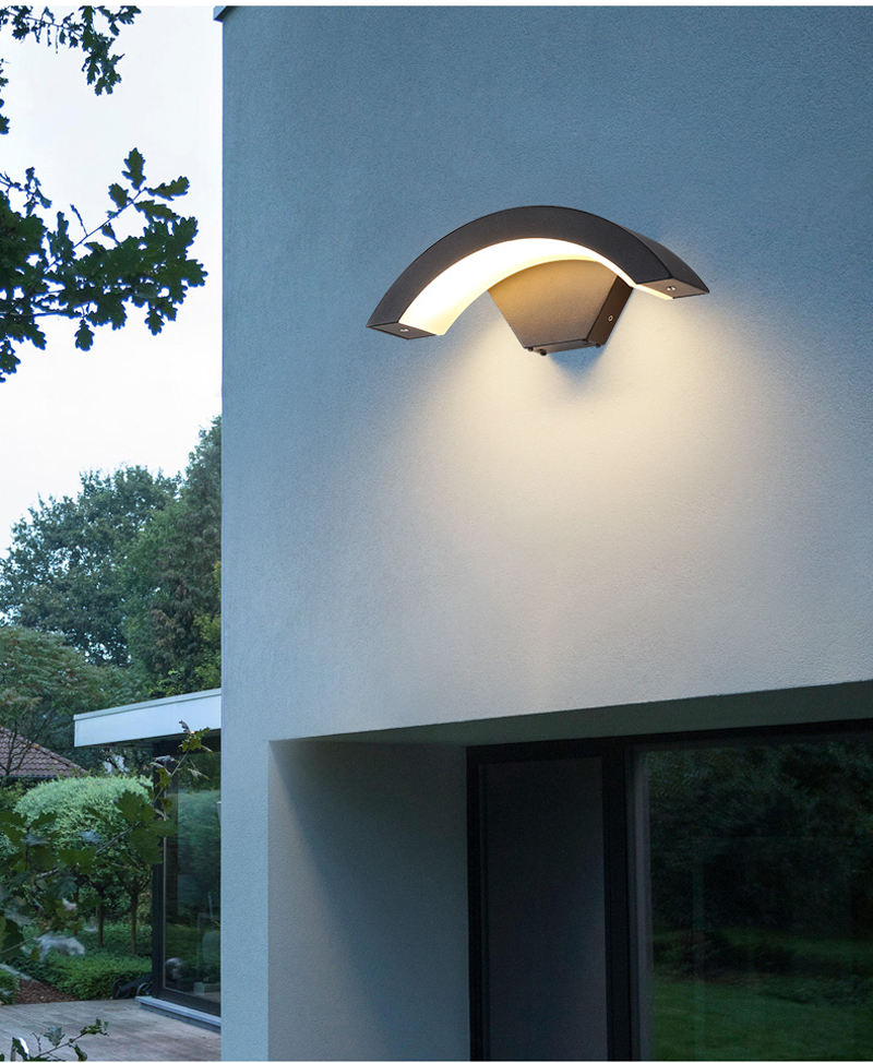 Sector Gartenlampe Wasserdichte Außenwandlampe LED-Beleuchtung Aluminium-Wandlampe