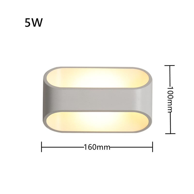 5W LED-Innenwandleuchte nach oben und unten, Wandleuchte, ausgefallene Nachtlichter, Hintergrund, Baby-Lampe, Hotel-Schlafzimmer, Kunst