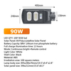 50–300 W Solar-Straßenlaterne, Innen-Solarlampe, Solarstrom-Lampen, solarbetriebene Lampe, Lamparas Solar, integrierte All-in-One-Solar-Straßenlaterne