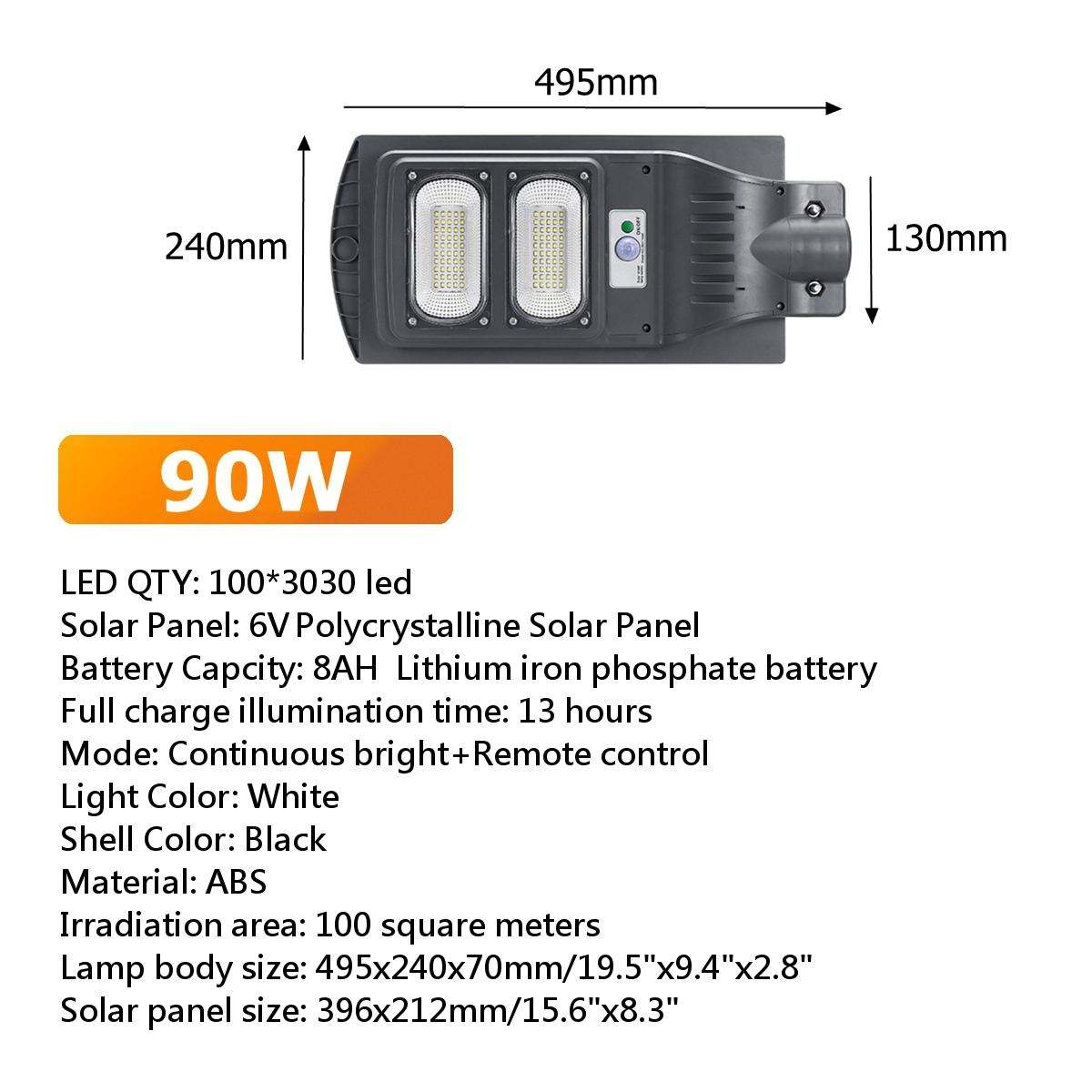 50–300 W Solar-Straßenlaterne, Innen-Solarlampe, Solarstrom-Lampen, solarbetriebene Lampe, Lamparas Solar, integrierte All-in-One-Solar-Straßenlaterne