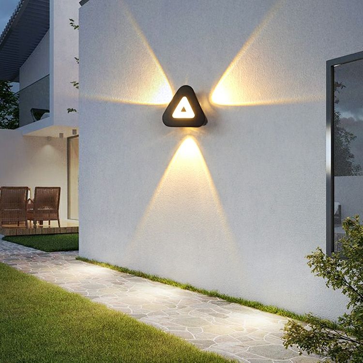 Moderne minimalistische dreieckige LED-Wandleuchten im nordischen Stil, Außenwandleuchten für Wohnzimmer, 12 W, AC85-265 V, einfache, ausgefallene Beleuchtung