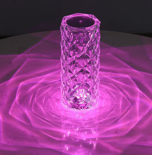 Fernbedienung Atmosphäre Rose Kristall Lampe USB Aufladen Wohnzimmer Schlafzimmer Kleine Tischlampe Neue 360 ​​Grad Geburtstagsgeschenk Led Tischlampe