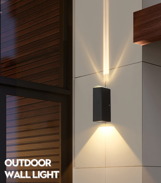 Wandleuchte für den Außenbereich, moderner Stil für Zuhause, wasserdicht, IP65, LED-Auf- und Abwärtslampe, Garten