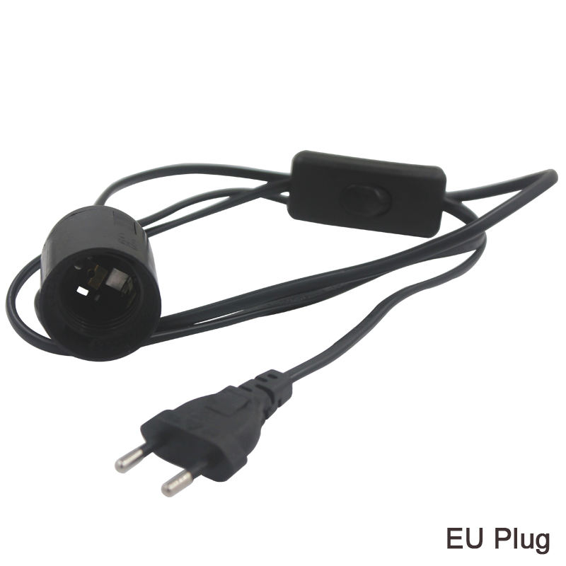 Eu-Stecker E27-Netzkabel Lampenfassung mit Eu-Stecker Ein/Aus-Schalter VDE OEM 2,5 A 250 V beste Preisqualität für Pendelleuchte