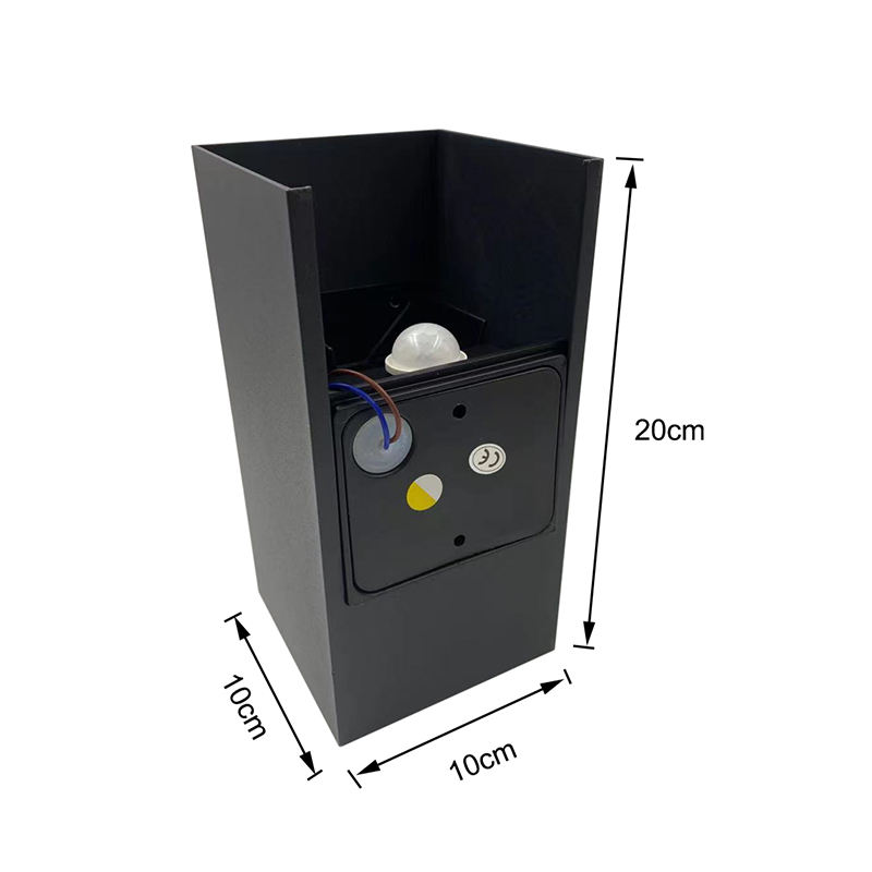 12W Wasserdichte Gartenwandleuchte LED-Wandleuchte Bewegungssensor LED-Wandbeleuchtung Schlafzimmerwandleuchte Einstellbarer Beleuchtungswinkel