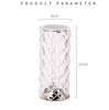 1 W USB Stecker Kristall Tisch Lampe Rose Blütenblatt Atmosphäre Lampe Schlafzimmer Romantische Nacht Lampe Lade Nacht Licht