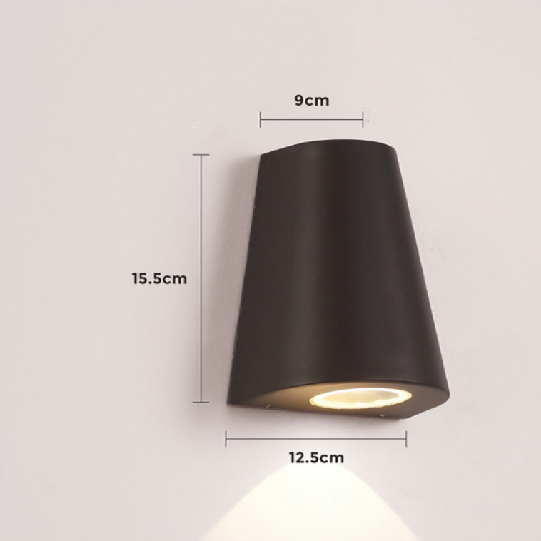 Einzelkopf-LED-Wandleuchte, wasserdicht, IP65, Garten-Korridor-Lampe, Außen- und Innenleuchte, AC85–265 V