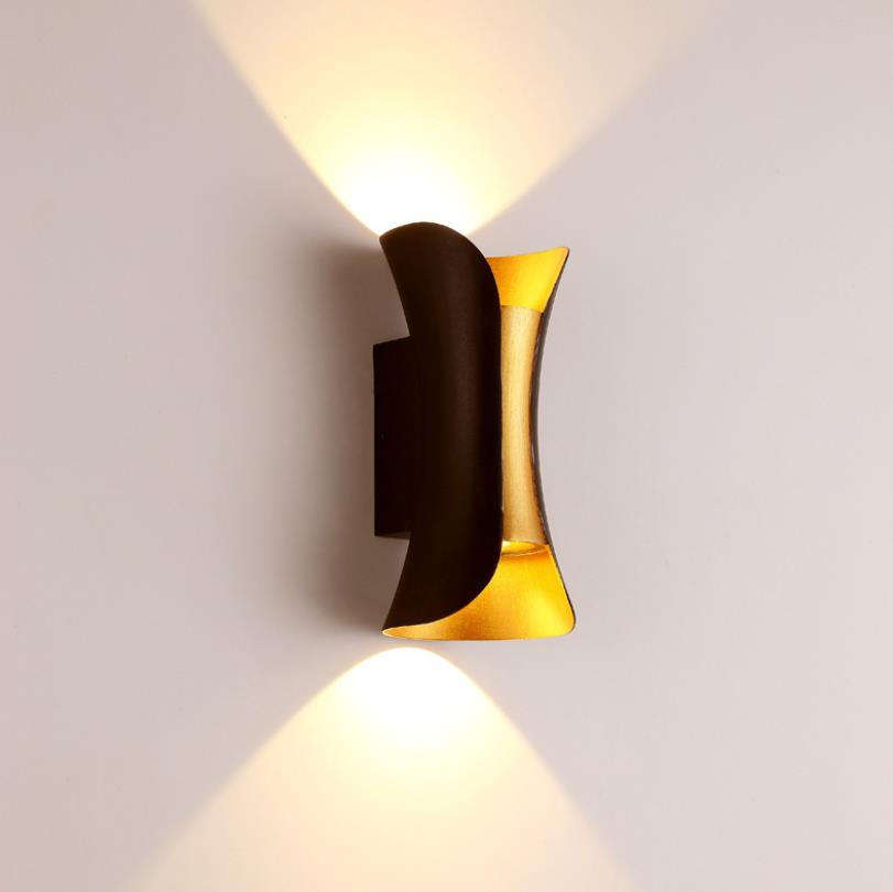 IP65 LED-Wandleuchte für den Außenbereich, wasserdicht, Gartenbeleuchtung, Aluminium, AC86-265, Innenwandleuchte für Schlafzimmer, Wohnzimmer und Treppen