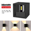 Neue dimmbare LED-Wandleuchte im Freien, wasserdicht, IP65, Würfel-Wandleuchte, 12 W, moderne LED-Wandleuchten für den Garten