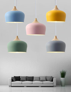 Nordic Esszimmer Kronleuchter Drop Deckenleuchten kreative LED-Deckeneinbauleuchten Schlafzimmer Arbeitszimmer Wohnzimmer Macaron Farbbar Lampe Innen Kronleuchter Lampe