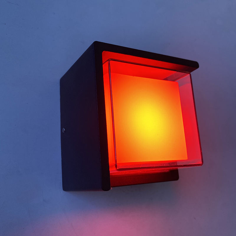 Moderne 5W LED-Wandleuchte für den Innenbereich, Acryl, quadratisch, schwarz, Wohnzimmer, Flur, Treppe, Heimdekoration, Wand