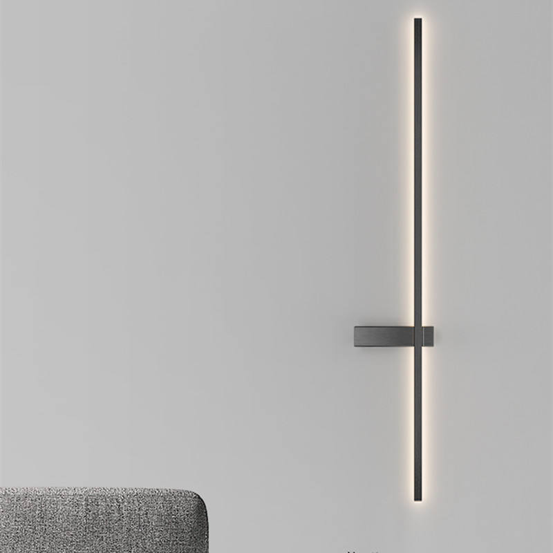 Streifen-Wandleuchte, Innenwand-LED-Leuchten, lange LED-Wandleuchte, Streifen-Wandleuchte, gold-schwarz, Innenwandleuchte, Innen-LED-Treppenleuchten, LED-Leuchten für den Innenbereich