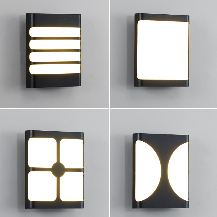 Moderne minimalistische rechteckige LED-Wandleuchten im nordischen Stil Innenwandleuchten Wohnzimmerleuchten AC85-265V Einfache Beleuchtung