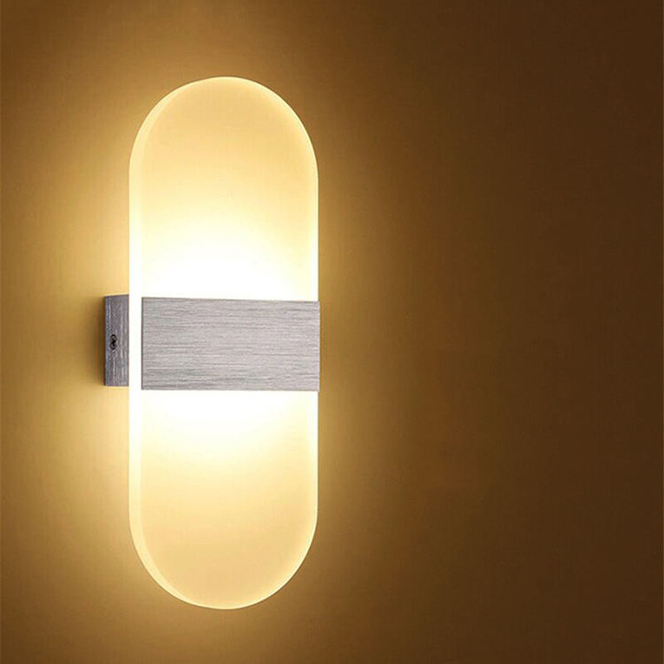 6W LED-Licht, Splitter-Acryl-Wandleuchte, Acryl-Beleuchtung, rechteckige Wandleuchte, Acryl-Wandhängeleuchte, modernes, beliebtes Nachtlicht, Fabrikpreis 