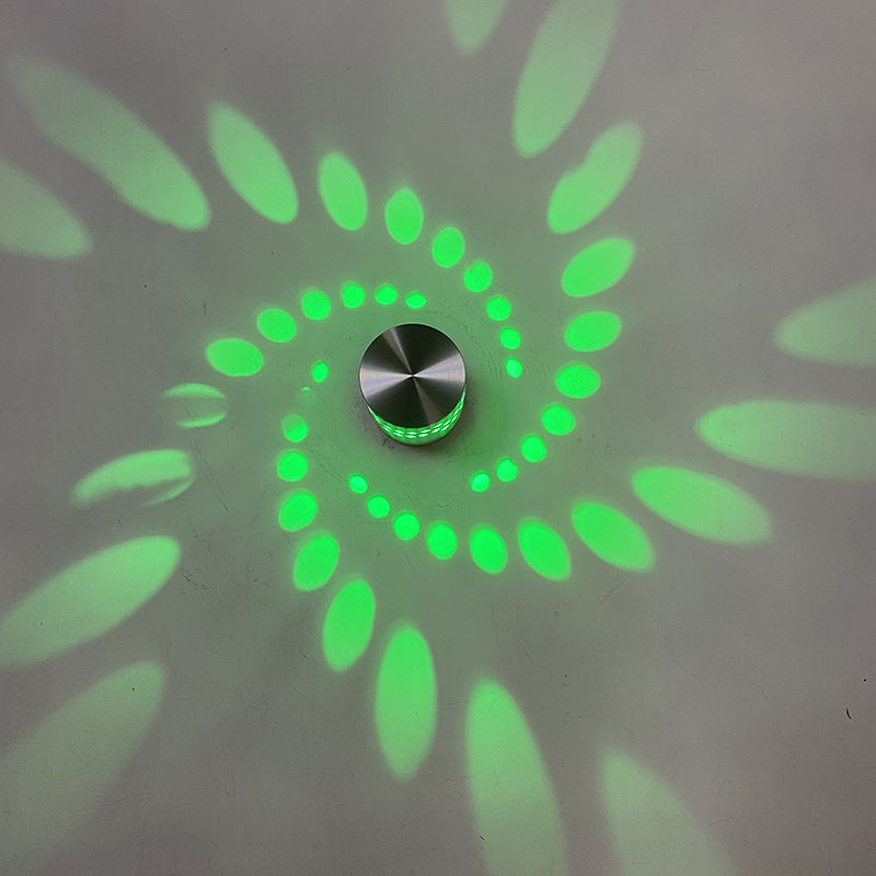 Spiralförmige LED-Wandleuchte mit 16 Farben und RGB-Hintergrundbeleuchtung für Hall, KTV, Bar, dekorative Kunst-Wandleuchte