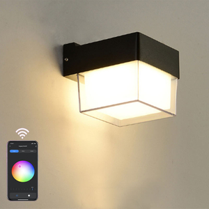 Outdoor Tuya Wifi LED Smart Wand Lampen 10W Cube RGB App Dimmbare Leuchte Wasserdicht Garten Alexa Google Hause acryl Wand Licht