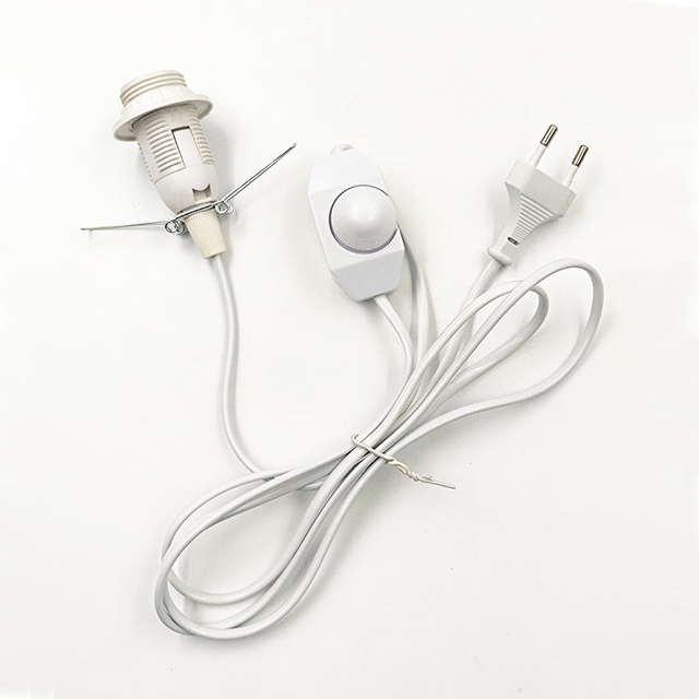 E14 301 Halbkabel-Dimmerkabel, Lichtschalter-Stecker, Netzschalter, 1,8 m Leitungskabel, LED-Lampe, EU-US-Steckermodell