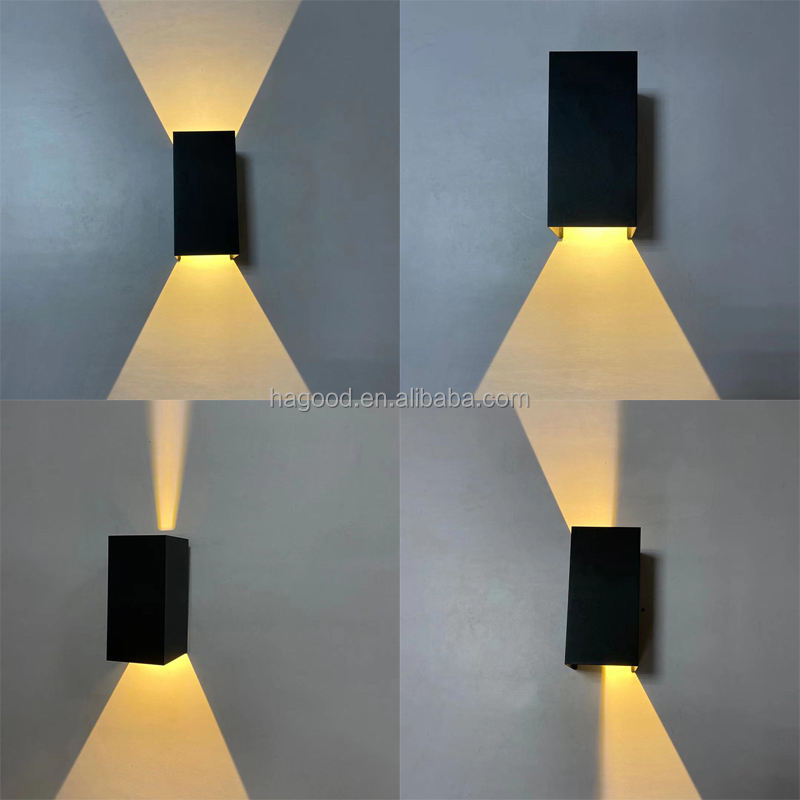 Neue Auf- und Ab-LED-Lampe, modern, quadratisch, IP65, wasserdicht, für den Außenbereich, Wandleuchte, hohe Qualität, günstiger Preis