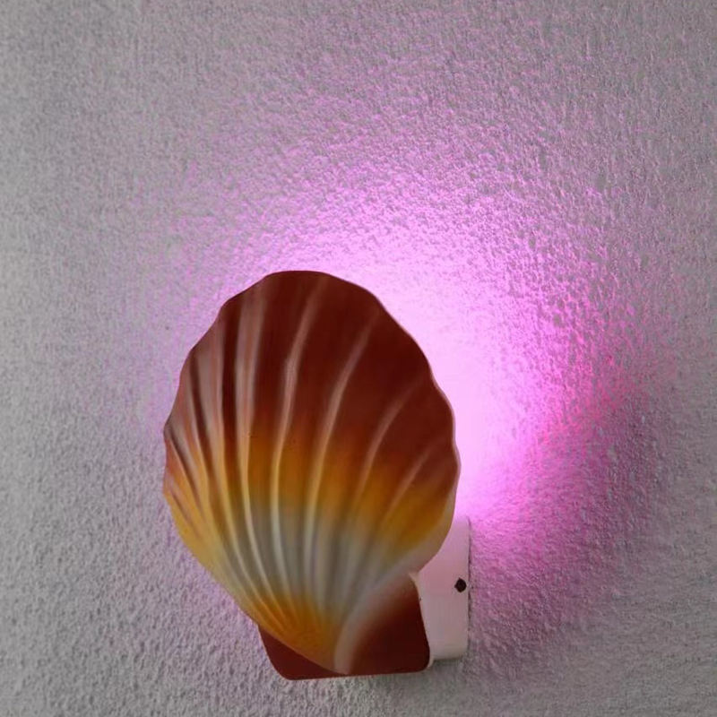 5W NEUE wasserdichte Lampe LED-Wandleuchte moderne LED-Wandleuchte Außen-Innenleuchte Loft Garten Muschellampe RGB-Lichtfarbe